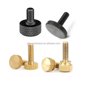 YuFu personnalisé en acier inoxydable bouton moleté vis à oreilles en laiton 1/4 ''m2 M3 M4 M5 M6 M8 <span class=keywords><strong>5</strong></span>/16 18 clé entraînement filetage écrou vis à oreilles - Product Image 1