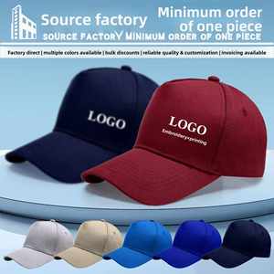 Casquette décontractée en pur coton à 5 panneaux pour hommes, avec logo brodé personnalisé, idéale pour la plage, le sport, les activités de plein air, le hip-hop et la protection solaire estivale - Product Image 1