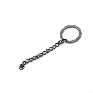 Car Keychain Metal Zinc Alloy 14-Link Chain Gunmetal Plating For Vehicle <b>Keys</b> Accessory - Product Image 3