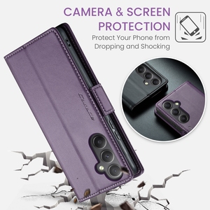 Favorito para <span class=keywords><strong>Samsung</strong></span> <span class=keywords><strong>Galaxy</strong></span> A34 5G CaseMe <span class=keywords><strong>023</strong></span> hebilla de mariposa Litchi textura RFID funda de teléfono de cuero antirrobo - Product Image 6