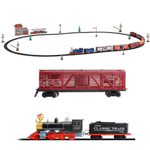 Tren de Juguete Clásico a Pilas, Pista de Tren para Niños, Juguete de Bricolaje, Pista de Tren Eléctrica de Simulación con Luces y Música - Product Image 5