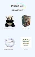 Peluche interactive IA en forme de panda amusant, jouet parlant intelligent, animal en peluche OEM ODM avec logo personnalisé HongRuiKe, éducatif pour enfants