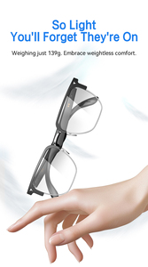 Wearable AI Smart Audio <b>Glasses</b> Built-In Mic Speaker Remote Shooting Voice Assistant for Office Business Trip Staff Bulk Supply - Product Image 4