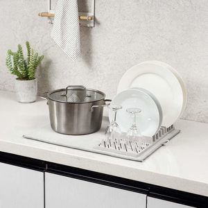 Escurridor de Platos de Microfibra PP, Tapete para Secar Platos, Diseño Ligero que Ahorra Espacio, Plegable, Soporte de Almacenamiento de un Solo Nivel - Product Image 2