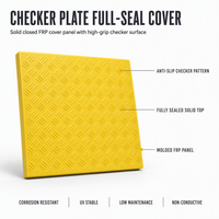 Grille de protection en FRP à plaque perforée 100 % scellée |   Panneau de couverture de tranchée anti-odeurs avec service de découpe pour usage industriel