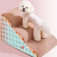 Escaliers et marches pour animaux de compagnie pour petits chiens permettant d'accéder au lit, housse amovible et lavable, matériau en polyester