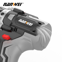 Taladros eléctricos NANWEI, las mejores ventas, 20V, alto Torque, 13mm, Portabrocas de Metal, taladro de impacto inalámbrico, destornilladores eléctricos