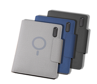 Carnet intelligent sans fil intégré avec chargement Type C, batterie externe 8000 mAh, lampe LED en cuir PU et classeur rechargeable A5