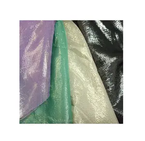 Somali Dirac ombre metallic silk fabric lurex in rainbow silk fabric for dress