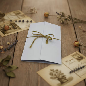 经典复古三折式商店礼品卡定制特殊纸张精美婚礼请柬 - Product Image 2