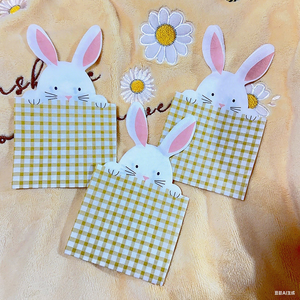 DAMAI Décorations de table pour le festival de Pâques, serviettes en forme de lapin, serviettes de Pâques pour les fournitures de fête de Pâques - Product Image 4