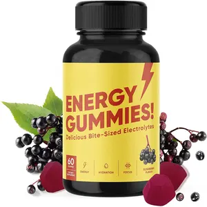 2022 체육관 사전 운동 거미 에너지 BCAA gummies 공급 비타민 B12 모든 자연 보충 근육 건물 preworkout gummies