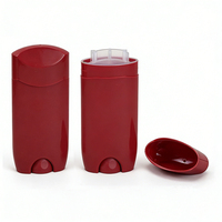 Tube de déodorant ovale personnalisé de 80 ml avec logo, fabricant d'emballages, impression à l'écran, conteneur de déodorant cosmétique