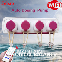 Jebao Pompe de dosage automatique de haute précision Pompe de titrage de contrôle par application WiFi MD4.4/MD4.5/BD4.5 Doseur de récifs marins pour aquarium de poissons