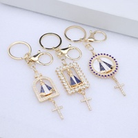 Nouveau style Chine Alliage de zinc Micro-incrustation Artisanat Rétro Relief-moulé Bijoux Porte-clés Accessoires Vêtements Bagages Voiture