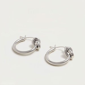 Boucles d'oreilles créoles tendance en titane hypoallergénique et acier inoxydable plaqué or 14K 18K pour femmes, vente en gros - Product Image 4