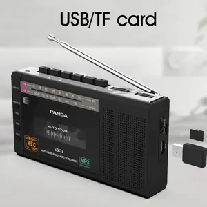 OEM Wholesale Modern Portable Vintage Style Retro Tape Recorder Player With Sd Card USB Am Fm Radio Cassette Recorders Players