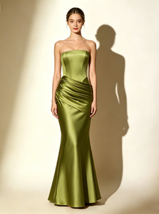 <span class=keywords><strong>Abito</strong></span> <span class=keywords><strong>da</strong></span> ballo a sirena in <span class=keywords><strong>raso</strong></span> monospalla arricciato 2026 con corsetto e strass, <span class=keywords><strong>abito</strong></span> <span class=keywords><strong>da</strong></span> <span class=keywords><strong>sera</strong></span> a coda di pesce lucido <span class=keywords><strong>lungo</strong></span> per feste e matrimoni - Product Image 3