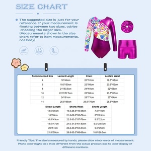 Conjunto de Ropa de Baile para Niñas de 4 a 14 Años, Leotardo de Gimnasia, Pantalones Cortos Metálicos, Diadema, Conjuntos para Patinaje, Entrenamiento, Danza - Product Image 6