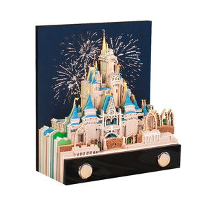Blocs-notes adhésifs personnalisés 3D, bloc-notes mémo, château de Cendrillon, <span class=keywords><strong>princesse</strong></span> Blanche-Neige, château fantastique, cadeaux pour filles - Product Image 1