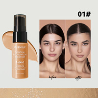 BB Cream Foundation Cair Tahan Lama Non-Komedogenik Pemutih Tahan Air Tekstur Halus Menyamarkan Noda Melembapkan