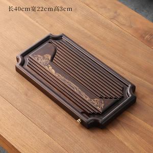 Mesa de té pequeña de bambú, tipo drenable, bandeja de té con salida de drenaje, tablero completo, distribución de texto densa y envío directo de té - Product Image 5
