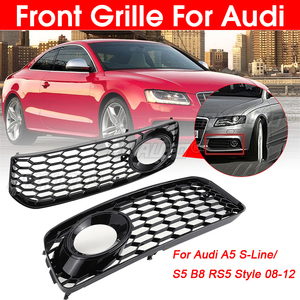 2x New Car Front Fog <b>Light</b> Lamp Cover Honeycomb Mesh <b>Hex</b> Front Grille Grill for Audi A5 S-Line/S5 B8 RS5 2008-2012 Racing Grills - Product Image 1