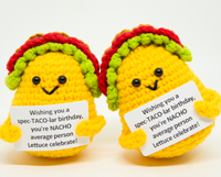 Huisbureau Kantoordecoratie Inspirerende Steun Taco Positieve Emotionele Steun Pluche Gehaakte Taco Verjaardagscadeaus voor