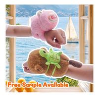 Rabu Bubu Circle Peluche Capibara Super Douce en Coton PP et Maille, Bracelet à Tapoter, Cadeau d'Anniversaire pour Enfants, Doudou, Porte-clés