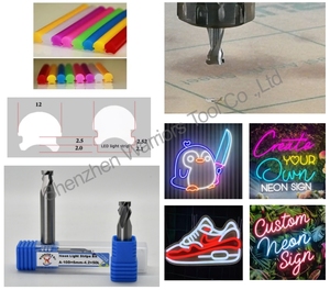 Neon vật liệu linh hoạt neon ánh sáng Acrylic rãnh cắt Chiến binh của <span class=keywords><strong>bit</strong></span> Led Neon Ánh sáng khía phay cắt - Product Image 6