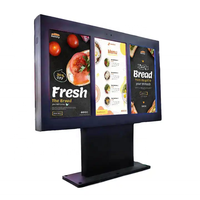 Écran LCD numérique LDZdisplay 55 pouces 4K 2500 nits à double écran pour menu drive-thru pour restaurants