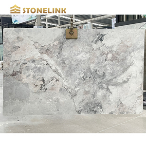 Sıcak satış kamboçya doğal beyaz taş mermer plakalar cilalı Milan pembe döşeme mermer Modern açık mutfak tezgahı için - Product Image 2