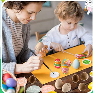 生分解性DIYイースターブラウンペーパーエッグパルプ子供用卵ホリデー用品 - Product Image 6