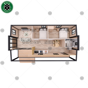 Install Fully Furnished Prefab Steel 2 Bedroom 1 <b>Bath</b> Foldable Expandable Container House for Home Office Use - Product Image 6