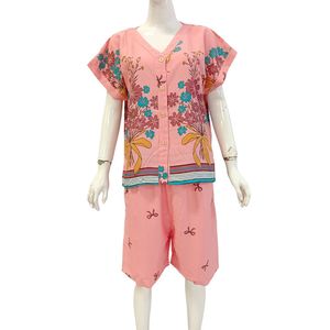 Vêtements de nuit pour femmes RC Kenanga Pendek, en tissu de rayonne respirant et non tissé, avec un design décontracté à col rond, parfait - Product Image 3