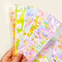 Autocollants licorne imperméables personnalisés pour enfants feuille d'autocollant de dessin animé autocollant de Noël pour enfants filles