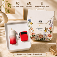 Ensemble Cadeau Charge : Mug de Voyage 450ml avec Affichage de Température, Batterie Externe Portable, Authentique, Durable, Réutilisable, Qualité Premium pour Usage Quotidien