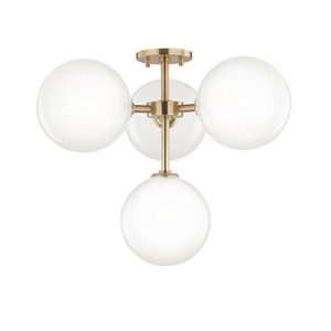 Simig Lighting 2020 Retro Design <span class=keywords><strong>Cosmos</strong></span> 8 Light Lámpara colgante horizontal con latón mantequilla - Product Image 3