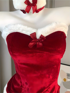 Sexy Konijntje Meisje Kostuum Set Verleidelijke Lingerie Met Speelse Oren Staart Roleplay Pyjama Outfit Voor Vrouwen - Product Image 4