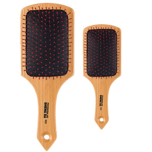 Cepillo de madera Sheng Da 920 con dientes de acero rojo, peine de masaje de uso profesional - Product Image 2