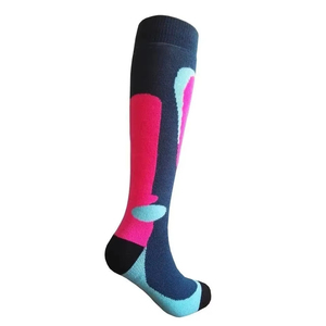 Chaussettes de sport décontractées en acrylique chaudes et thermiques, couvrant le mollet, avec coussin épais, antibactériennes, chaussettes de skate en laine personnalisées jusqu'aux genoux - Product Image 2