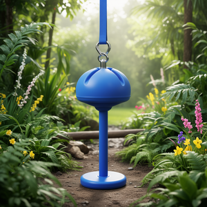 Base Rellenable para Poste de 25 mm, Aro Plano o Tubular, Equipo de Entrenamiento, Plástico Azul - Product Image 3