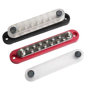 150A DC 48V M4 M8 Cobre niquelado Retardante de llama Base de nailon Cubierta de PC Hardware de acero inoxidable Batería Caja de barra de bus - Product Image 1