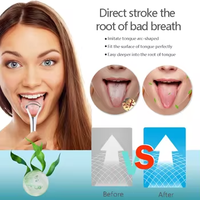Grade 100% grattoir à langue en acier inoxydable facile à utiliser étui de voyage soins bucco-dentaires hygiène traitement de la mauvaise haleine pour adultes-paquet de 2