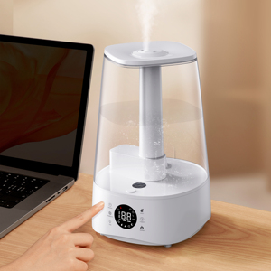 Temporizador de niebla caliente <span class=keywords><strong>y</strong></span> niebla fría digital Pantalla táctil 5L ABS Tanque Aire fresco Humidificador de vaporizador ultrasónico portátil - Product Image 2