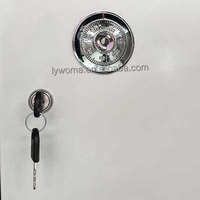 Archivador Moderno de Acero con Puerta de Vidrio, 3 Cajones, Armario de Almacenamiento con Cerradura para Oficina, Taller o Escuela