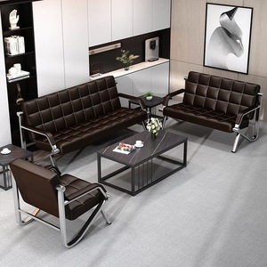 Office sofa simple modern office business reception three person sofa tea table iron ordinary sofa cheap - Product Image 6