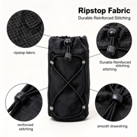 Porte-bouteille d'eau pour sac à dos de randonnée en plein air, pochette de rangement portable en polyester pour tasse