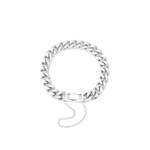 206 New Simple Niche Design Thick <b>Chain</b> Bracelet <b>Titanium</b> Steel Silver Plated Unisex's Bracelets Wholesale Jewelry Trendy - Product Image 6