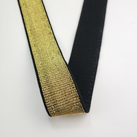 Ruban élastique métallique Lurex 15 mm, brillant argenté, multicolore, à franges, pour vêtements, lingerie, déguisements et décorations